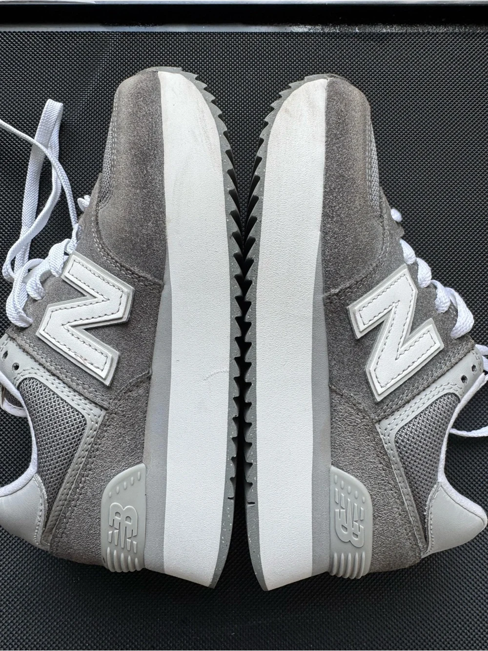 New Balance Women's Gray and White Sneakers